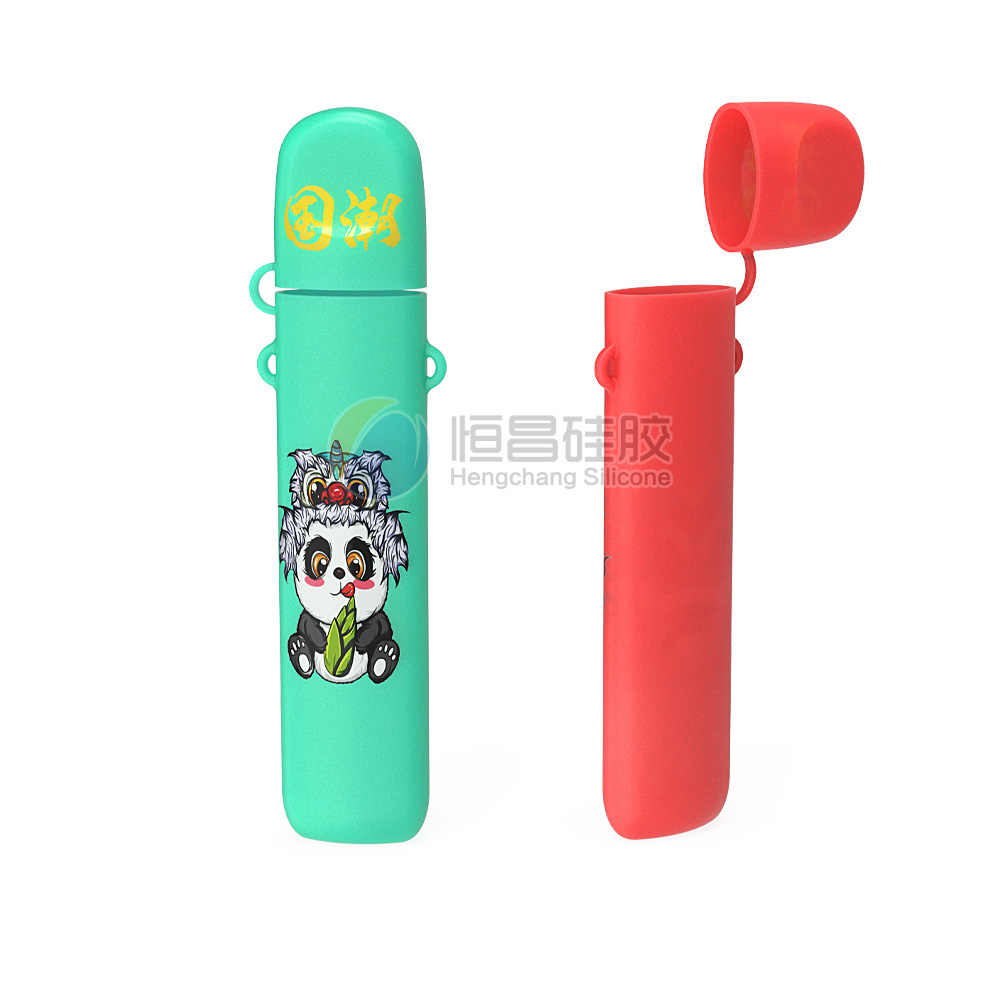 电子烟硅胶套开模定做_印刷彩色图标的硅胶套-3