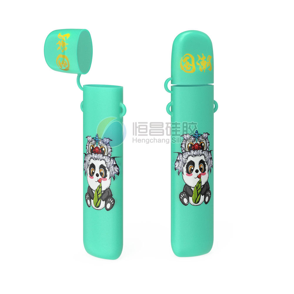 电子烟硅胶套开模定做_印刷彩色图标的硅胶套-4