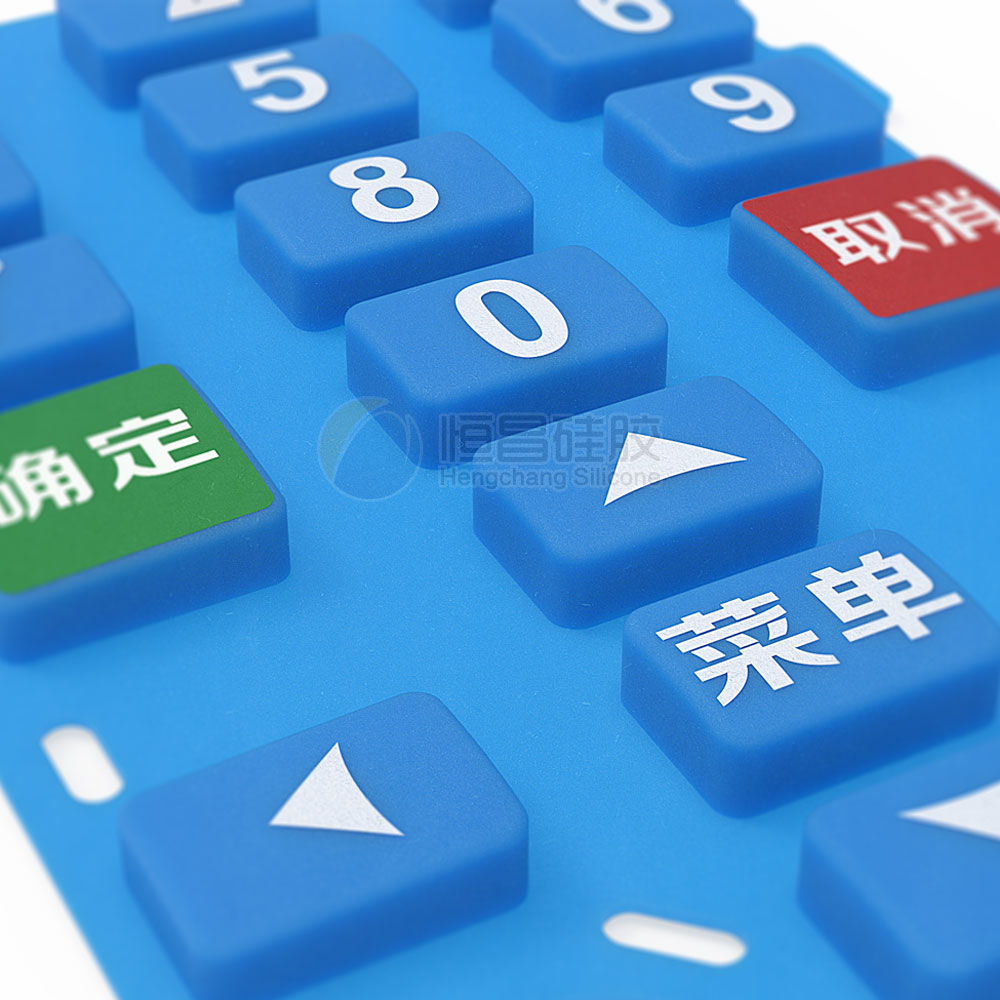 硅胶工厂开模与定制密码键盘硅胶按键-6